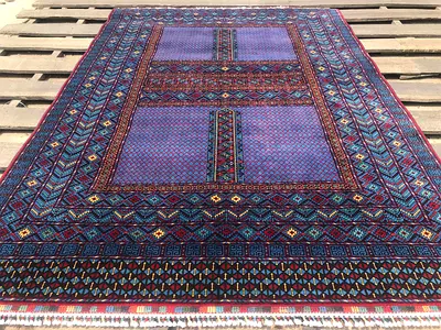 240 x 340 cm | New Handmade Stunning Turkmen Ensi Hachlo Carpet