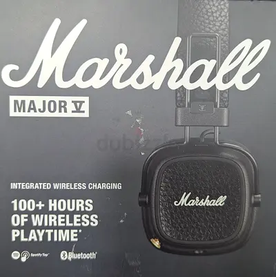 Marshall Major V Bluetooth Headphones - Foldable Wireless Headphones Bluetooth Black