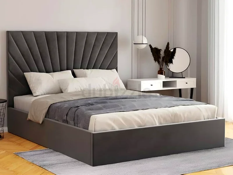 Brand New Luxury velvet koshan king Size bed with mattress Good Quality Double bed selling632218493290251127