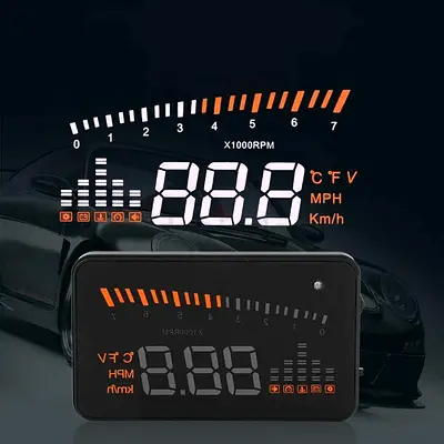 Head Up Display, X5 OBDII HUD 3 Alarm Head Up Display Windscreen Projector Speed Warning System