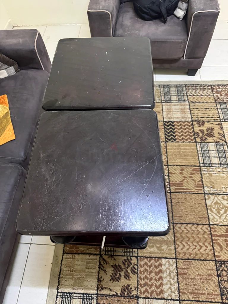 Sturdy Vintage Dining Table with Matching Stools63179863801730111