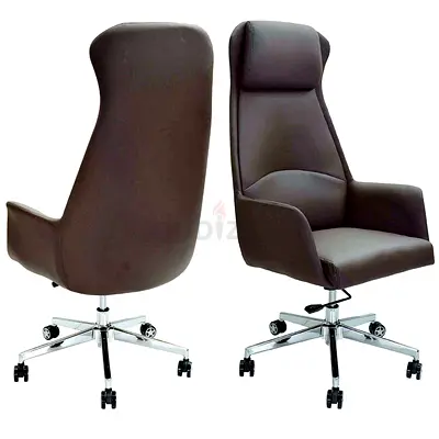 Highback leather revolving heavy-duty chair