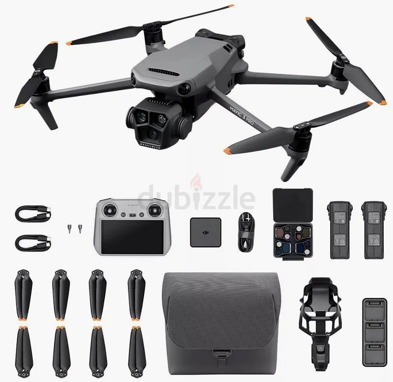 طائرة درون DJI Mavic 3 Pro طراز كومبو مع 3 كاميرات و3 بطاريات جديدة63236620856321111