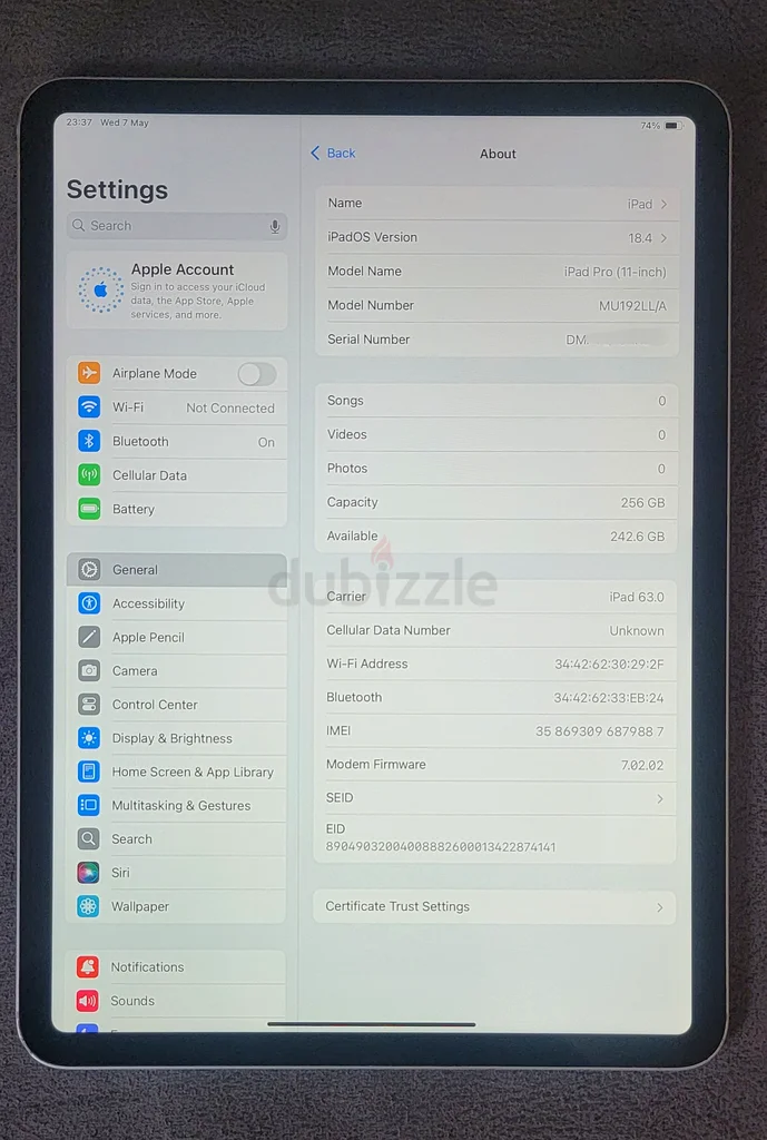 Apple iPad Pro 11 inch - 256GB63216357117315111
