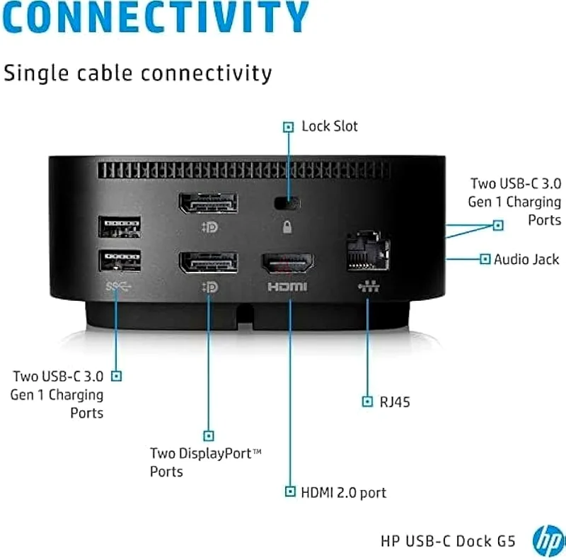 HP USB-C Dock G5 - Ultimate Connectivity HP USB-C  G5, Model Number: 26D32AA#ABL (Dock station)63253965753217111