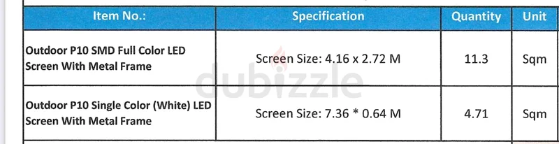 شاشة عرض LED خارجية جديدة تمامًا من طراز P10 متوفرة للبيع (عاجل)63258656989315112