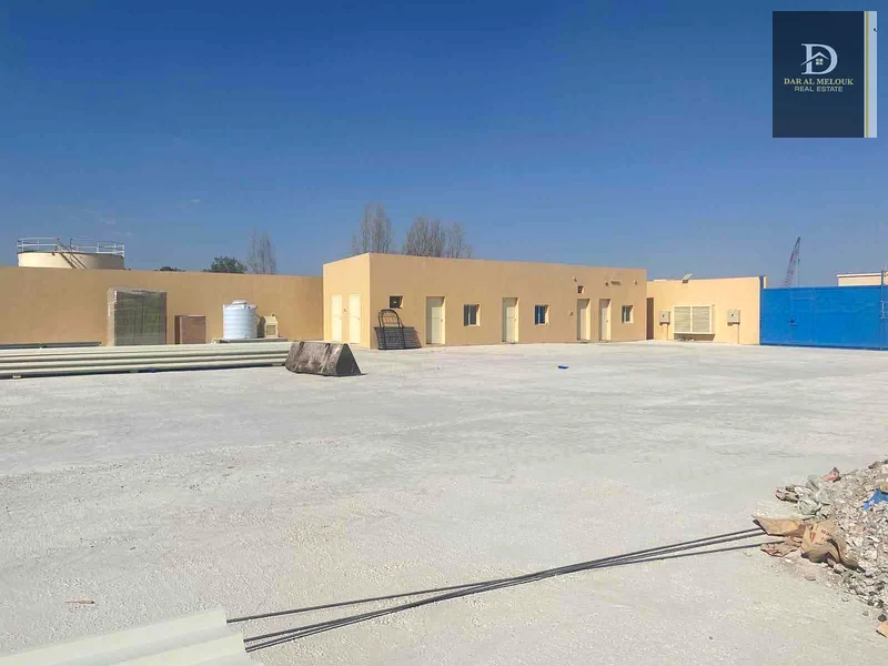 For sale in Sharjah, Al Sajaa area  A fenced land with an area of ​​20,000 feet  A corner on two streets, an industrial permit, Shabrat  Consistings63195065647489113