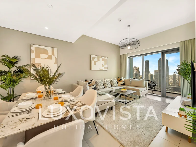 High Floor | 3 Bedroom Apartment | Burj Khalifa and Fountain View | Daily or Monthly Rent | Burj Royale, Downtown Dubai63833494187907112