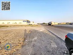 Industrial land for sale excellent location corner for  warehouses shops labor camp  asphalt street