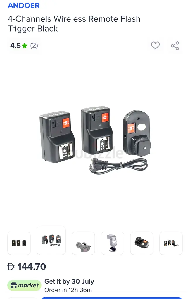 Andoer remote wireless flash trigger63233124523009111