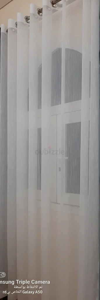 3 قطع بارتفاع 250 وعرض 300  
ستائر بيضاء شفافة أنيقة - مثالية لأي غرفة63177968843010111