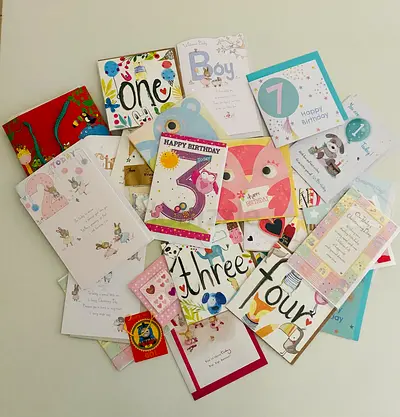 Bundle of 33 brand new assorted greeting cards and gift bag