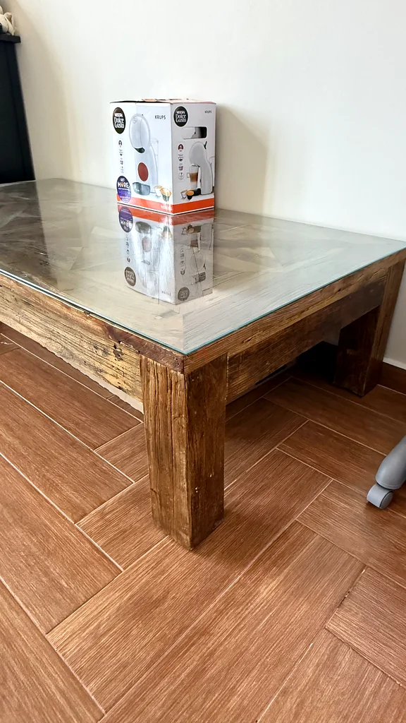 Wooden table with a free coffee machine63186762368642111