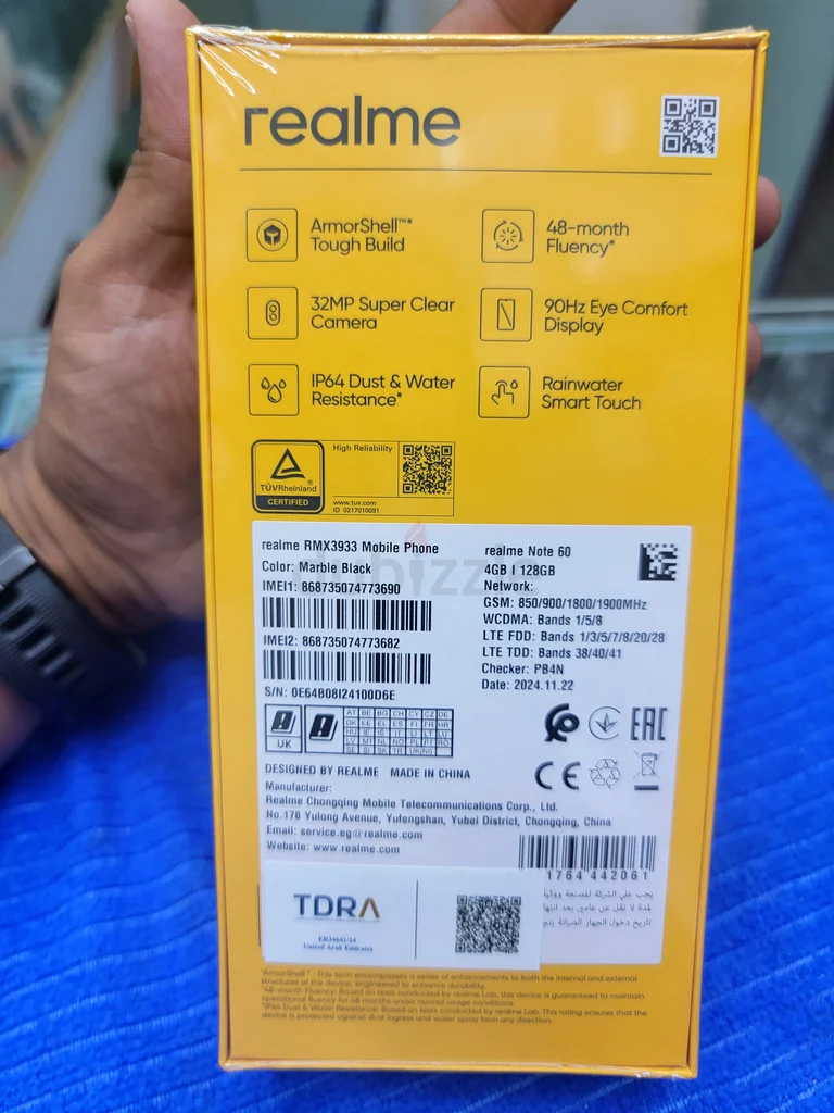 REALME NOTE 60 4/128GB BOX PACK63184729163651112