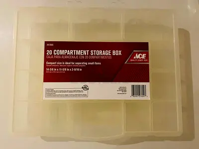 Ace Plastic 20 Compartment Storage Box (6.8 × 30 x 36 cm Brand New!