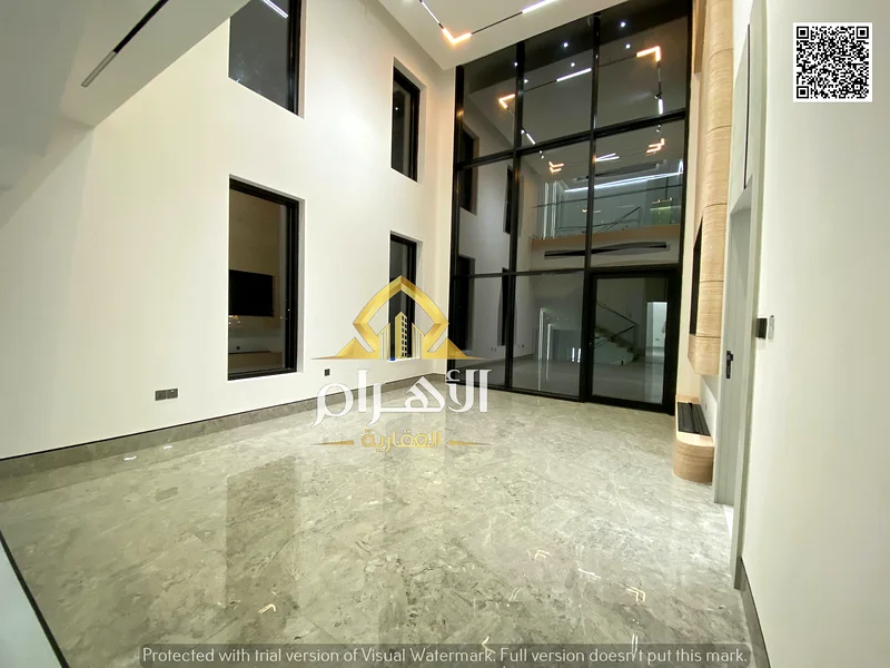 The most luxurious and finest villa in Ajman, including fees, registration, electricity, water, air conditioners, turnkey delivery, two floors, and fr63881908868865112