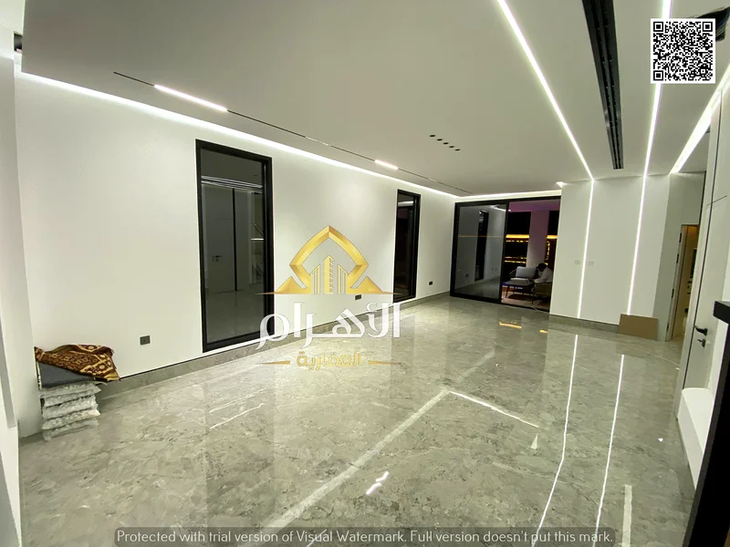 The most luxurious and finest villa in Ajman, including fees, registration, electricity, water, air conditioners, turnkey delivery, two floors, and fr63881908868865114