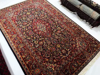 135 x 209 cm | new Handmade Stunning Persian Kashan Carpet Kurkwool
