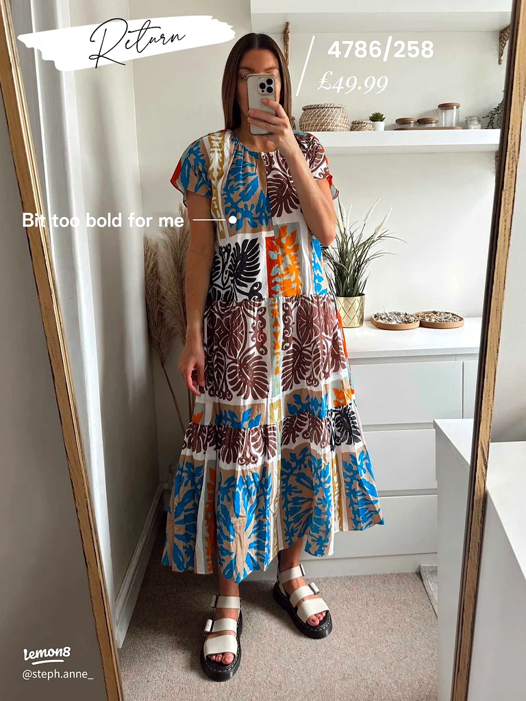 Zara Printed Midi Dress in Pure Cotton63238110640771113