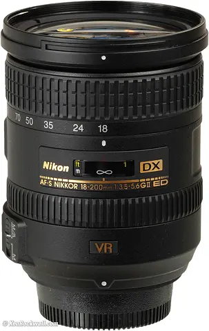 Nikon AF-S DX NIKKOR 18-200mm f/3.5-5.6G ED VR II Lens