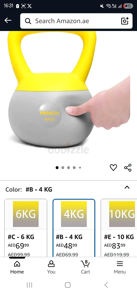 Set of ProIron Kettlebells - Perfect for Home Workouts! 4kg 8kg collection only63171758434817114