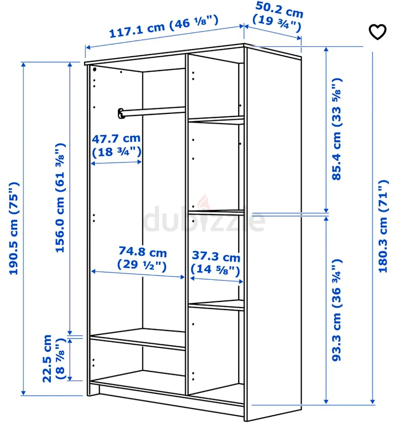IKEA Wardrobes (Price Negotiable!!)63217821799555113