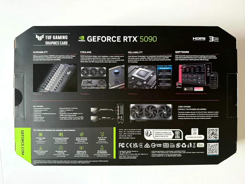 Brand New ASUS TUF Gaming GeForce RTX™ 5090 32GB GDDR7- Huge Saving from the Market Price63256596138753111
