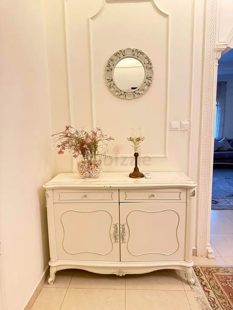 Elegant Vintage-Style Cabinets and table