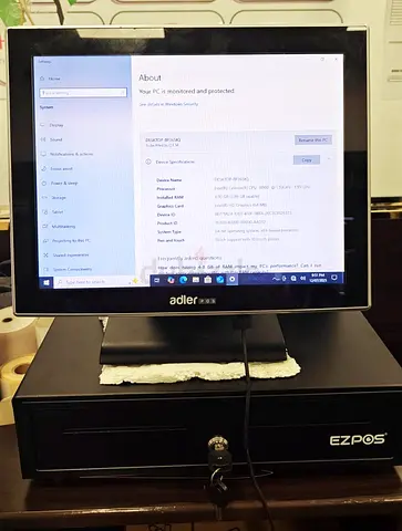 Grocery/Restaurant pos billing machine j1900/8gb ram/128gb ssd + printer + cash box combo