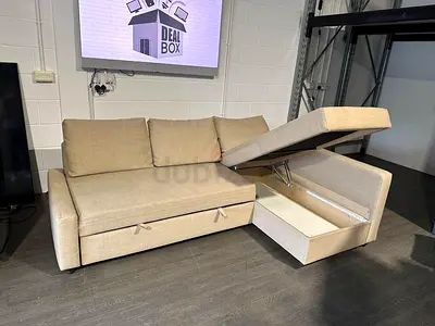 Ikea L shape sofa cum bed with storage Very comfortable neat and clean for sell