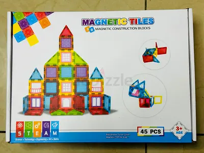 Creative Magnetic Tiles Construction Set - 45 PCS!