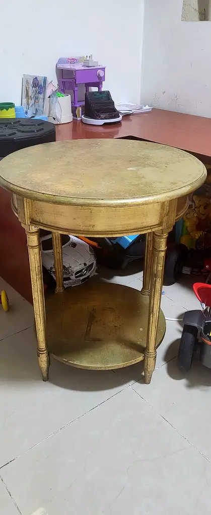 Vintage Round Side Table with Elegant Design