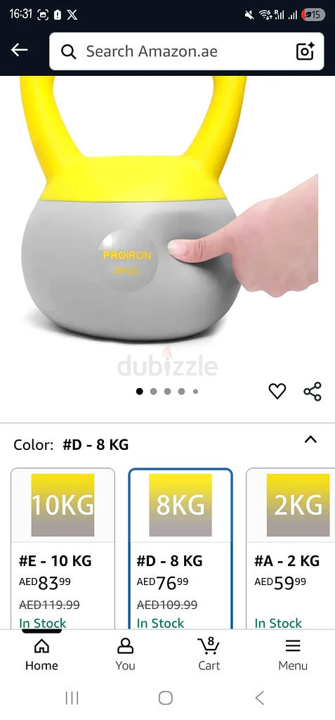 Set of ProIron Kettlebells - Perfect for Home Workouts! 4kg 8kg collection only63171758434817113