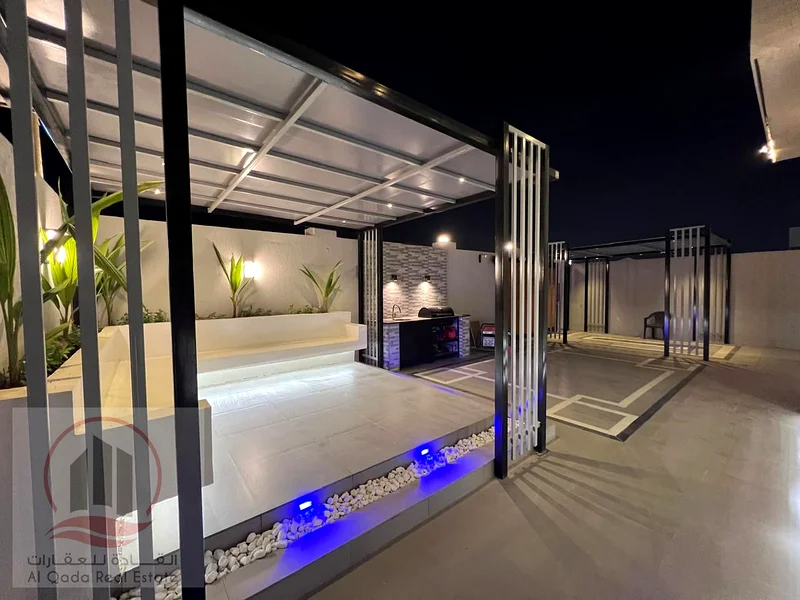 Villa for sale in Ajman, Al Muwaihat 1 area, including electricity, water and air conditioning, 5000 square feet (5 master bedrooms + majlis + hall +63868742633602112