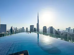 Luxury Infinity Rooftop Pool w/ Burj Khalifa View