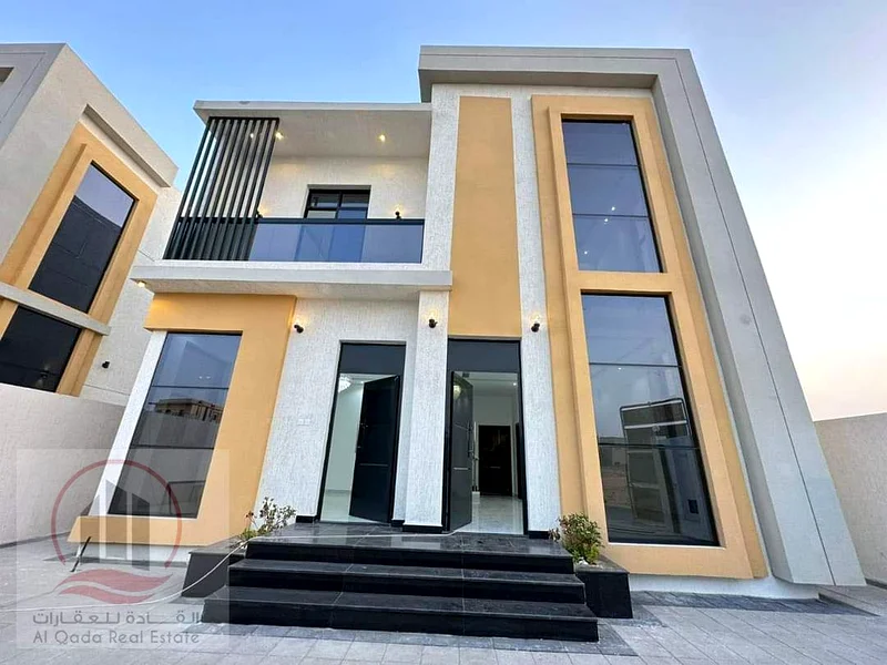 Villa for sale at Ajman -Al Heloi area the Villa 3200 sqft G + 1 ( 3 Master room +big court + big Majlis +big Hall +maid room)63891799469953111