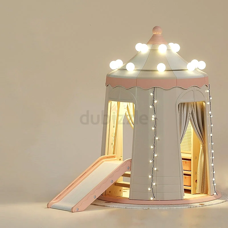 خيمة لعب ساحرة على شكل قلعة مع أضواء خيالية63175739128833112