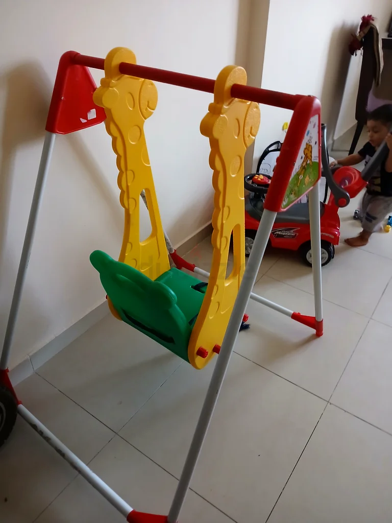 Colorful Giraffe Baby Swing for Fun Playtime!63205363091074111