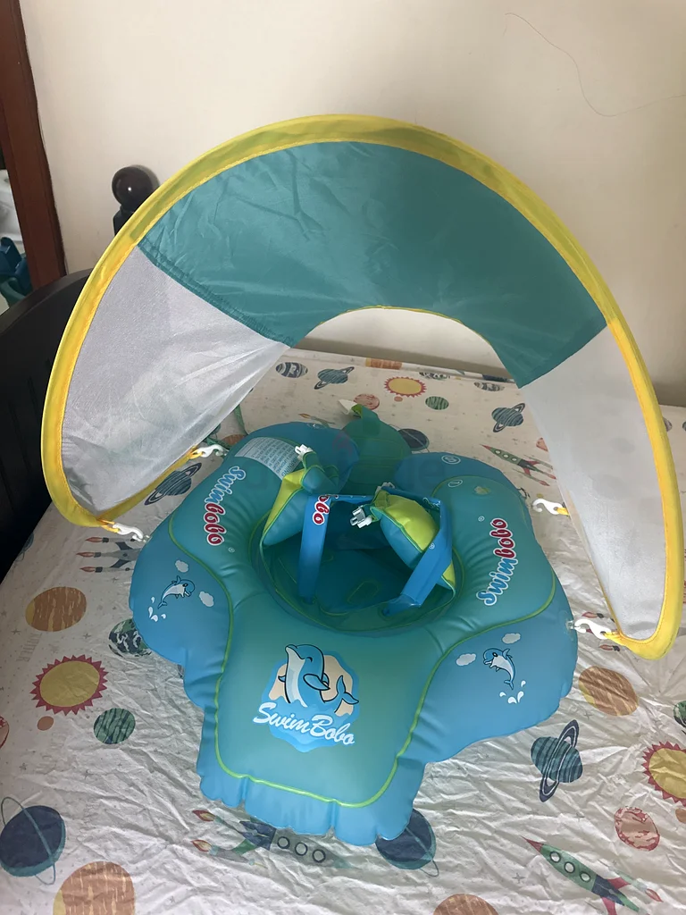 Fun  Colorful Baby Pool Float with Tent!63197643398915111