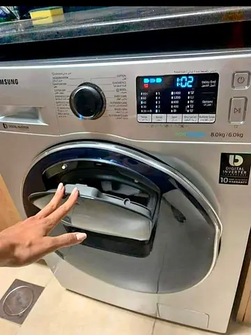 Samsung 8/6Kg washer dryer Combo washing machine with Air Wash, Drum Clean and Bubble Soak,