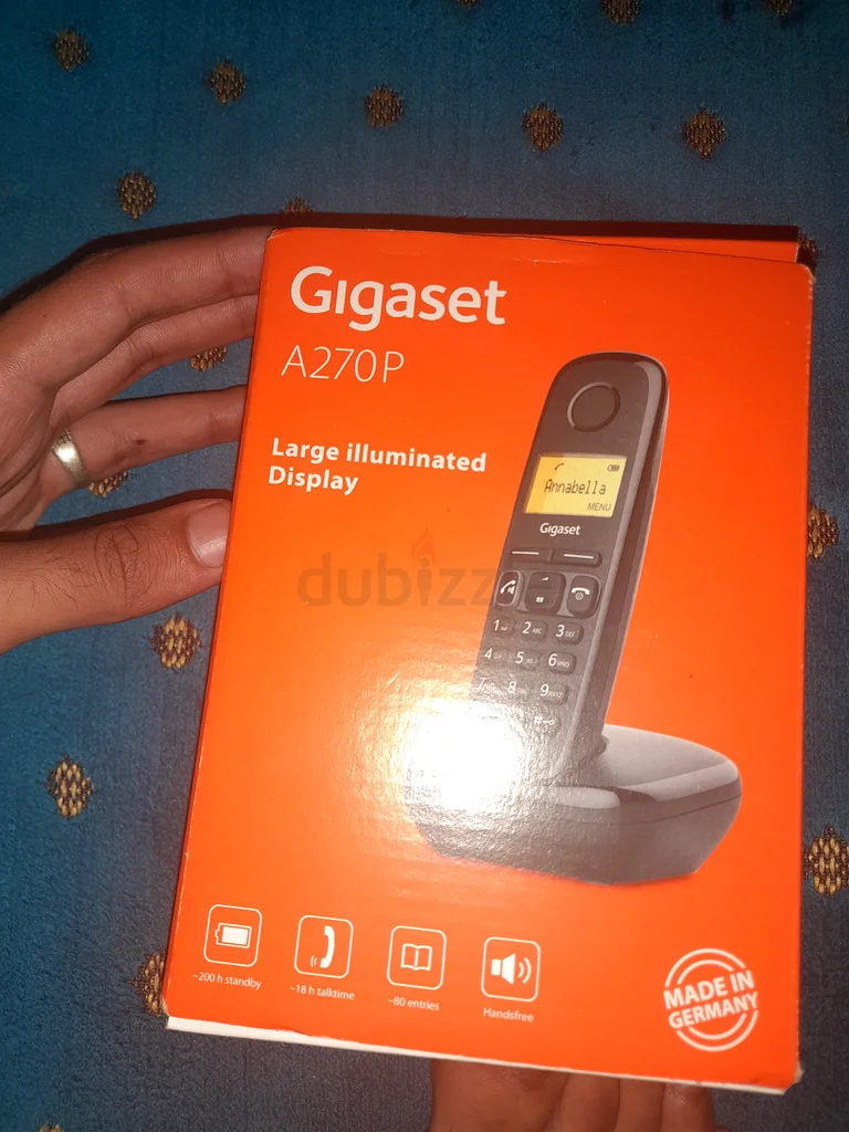 جهاز جيجاسيت A270P جديد بالكامل - هاتف أرضي بشاشة كبيرة مضاءة632640953758741111