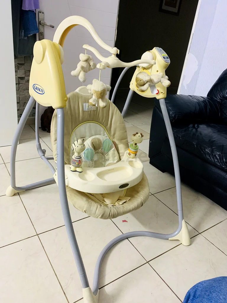Gentle Rocking Baby Swing with Play Toys - Comfort  Fun!63204260216451111