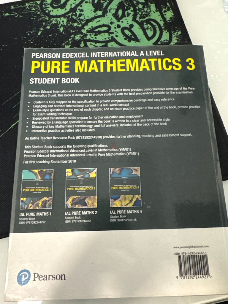 بيارسون إديكسل الدولي A المستوى في الرياضيات البحتة 3 كتاب الطالب63225339572994111