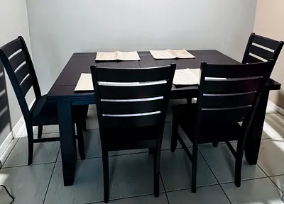 Elegant Black wooden Dining table for sale