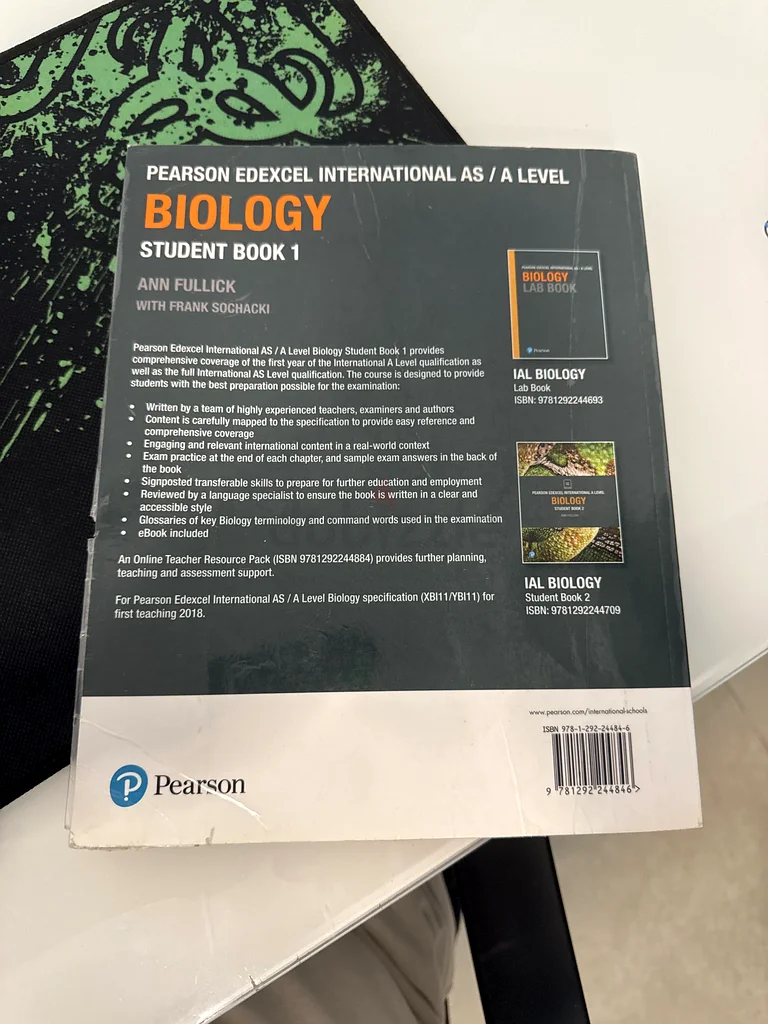 كتاب الطالب في علم الأحياء لمستوى Edexcel الدولي AS، الجزء 163176196338178111