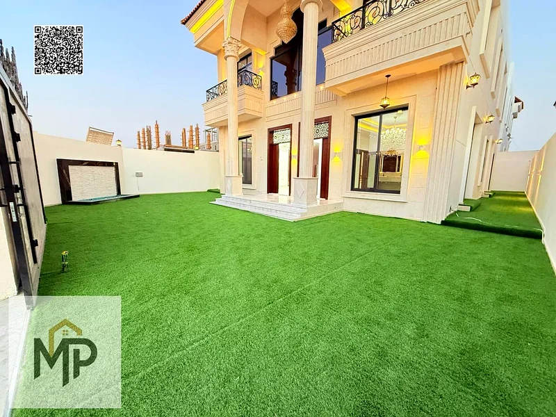 Own a villa at a price that includes registration and ownership fees, central air conditioning in Ajman, first resident, freehold, super deluxe finish63893828116097112