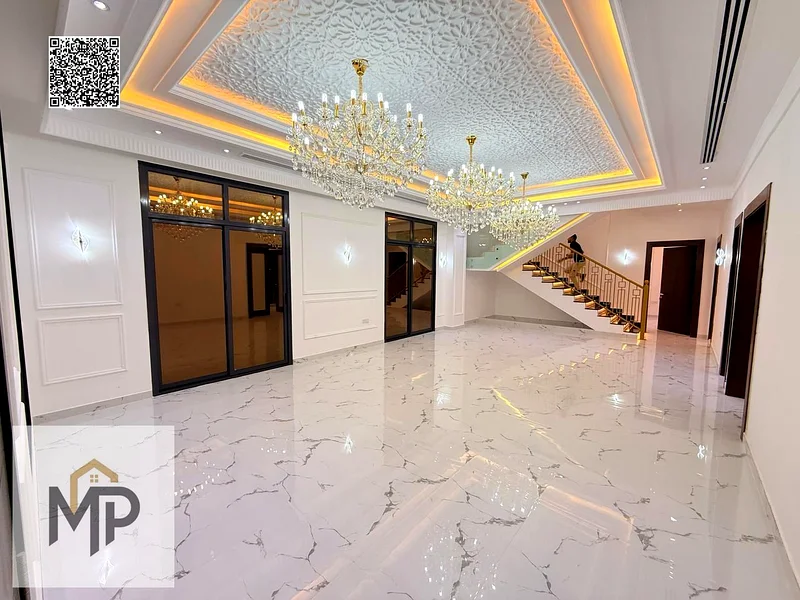 Own a villa at a price that includes registration and ownership fees, central air conditioning in Ajman, first resident, freehold, super deluxe finish63893828116097114