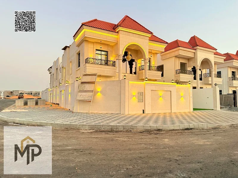 Own a villa at a price that includes registration and ownership fees, central air conditioning in Ajman, first resident, freehold, super deluxe finish63893828116097110