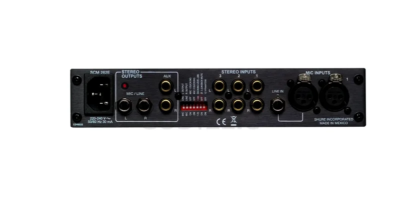 SHURE SCM262 Stereo Microphone Mixer 230V63260734565505111