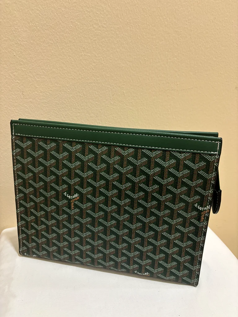 Green Goyard -Style Pouch – men bag  With Card Compartments  | by numberone bags632381065424671117